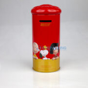 Cylindrical Tin Box Mailbox styling money saving can