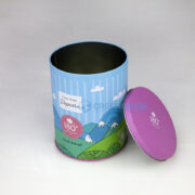 Round Metal Tin Box Packaging for Cookie Coffee Tea Storage