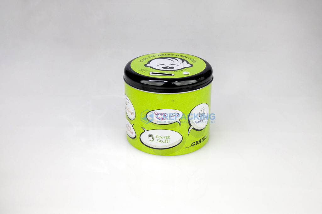 Round shape tin box for candies cookies