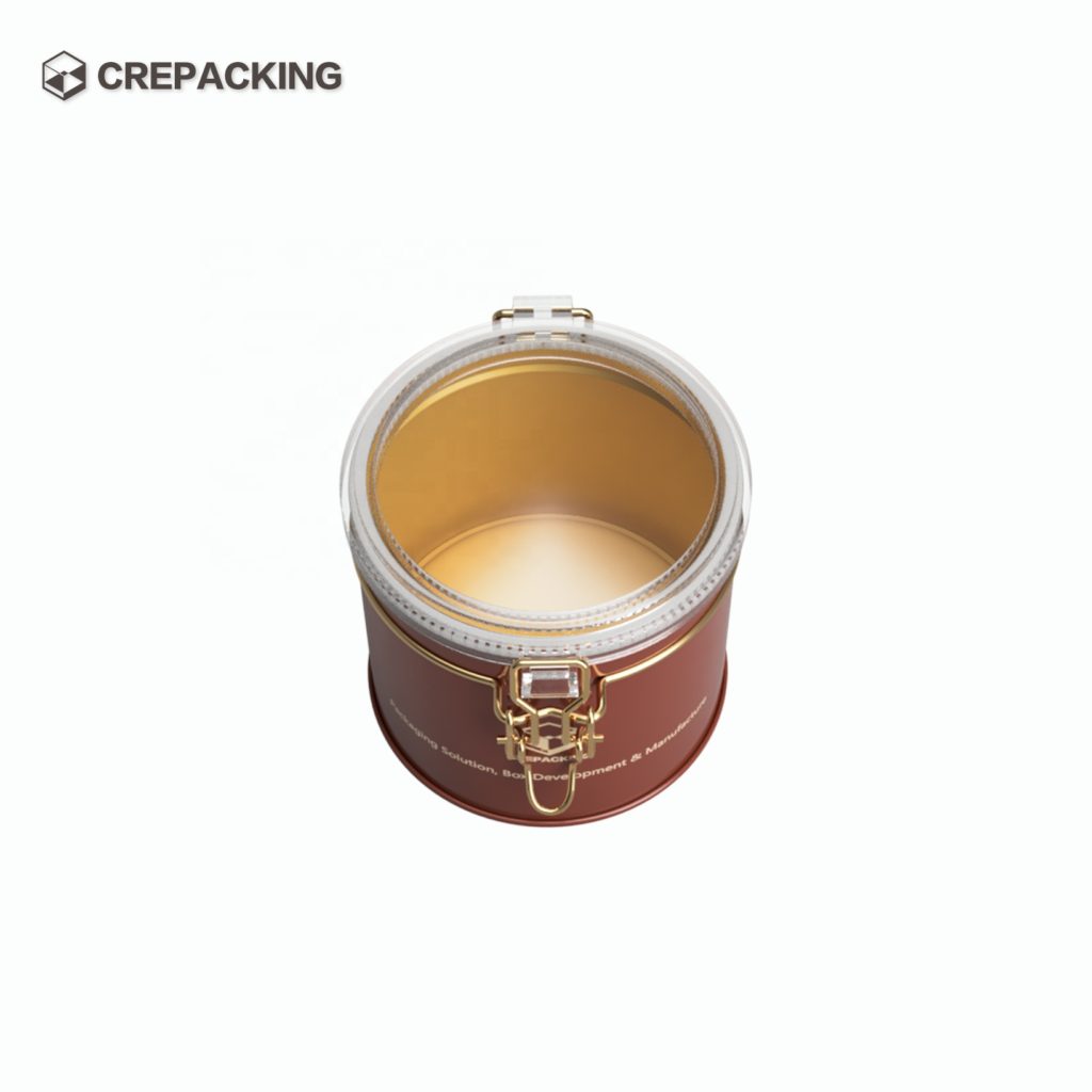 Airtight short tin box for tea coffee