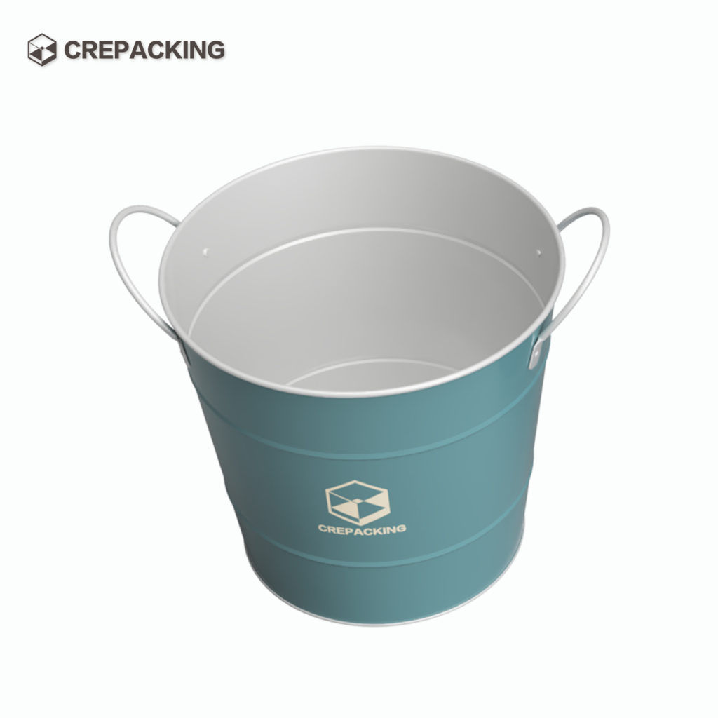 Customizing Tin Ice Bucket with two iron handles