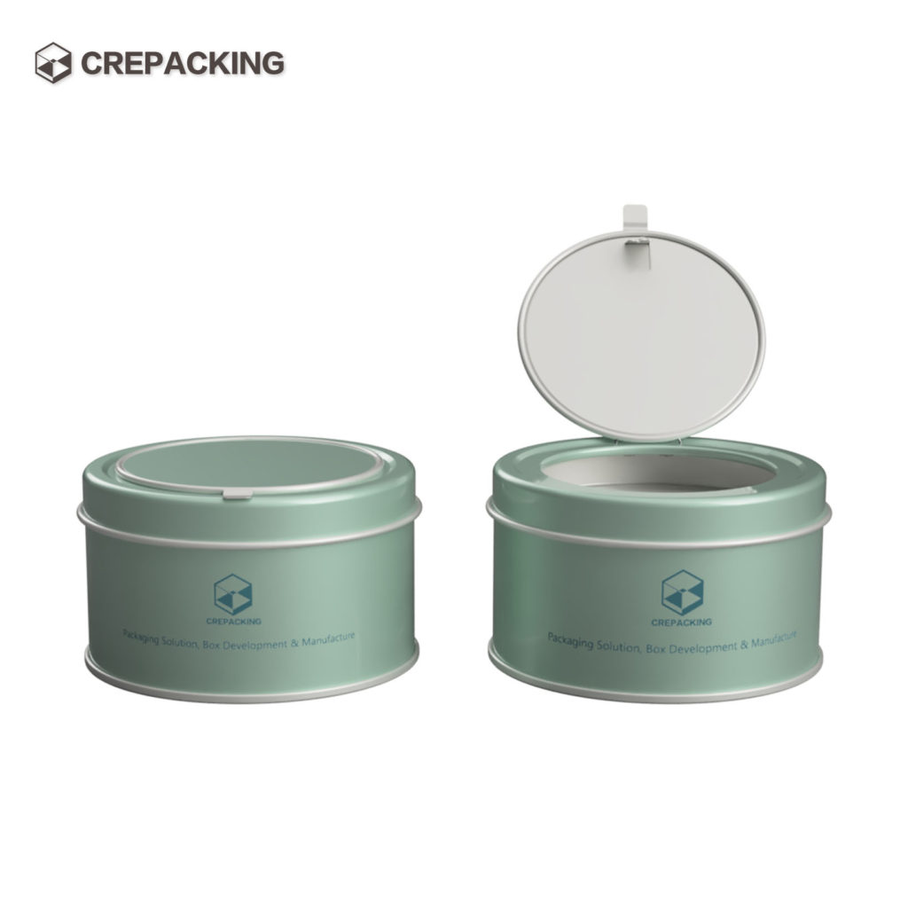 Ashtray Short Tin Box with with hinges